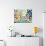 Stretched Matte Canvas - Poly Art - Forest (Variant 08)