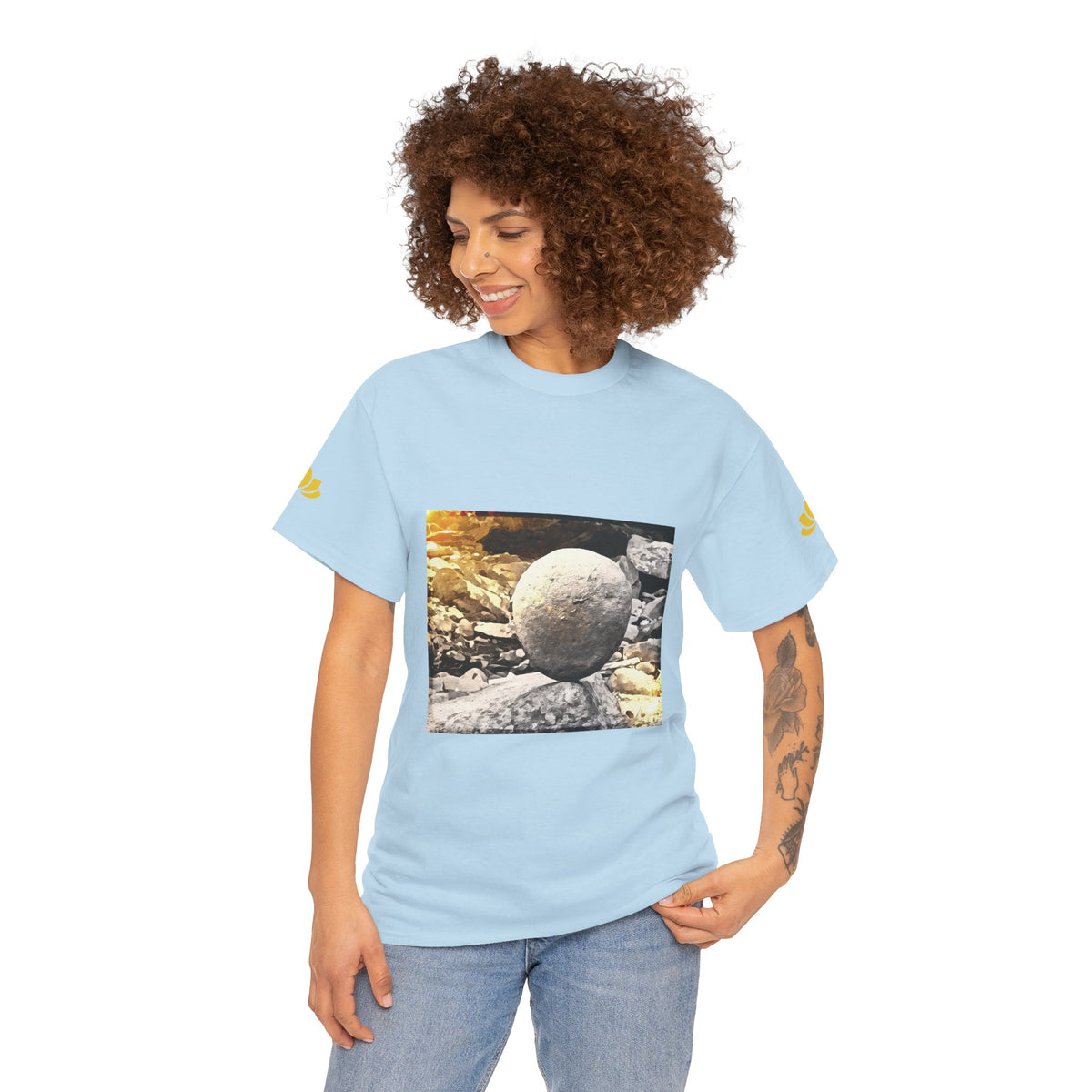 Unisex Heavy Cotton Tee - Stone Balance (Variant 1)