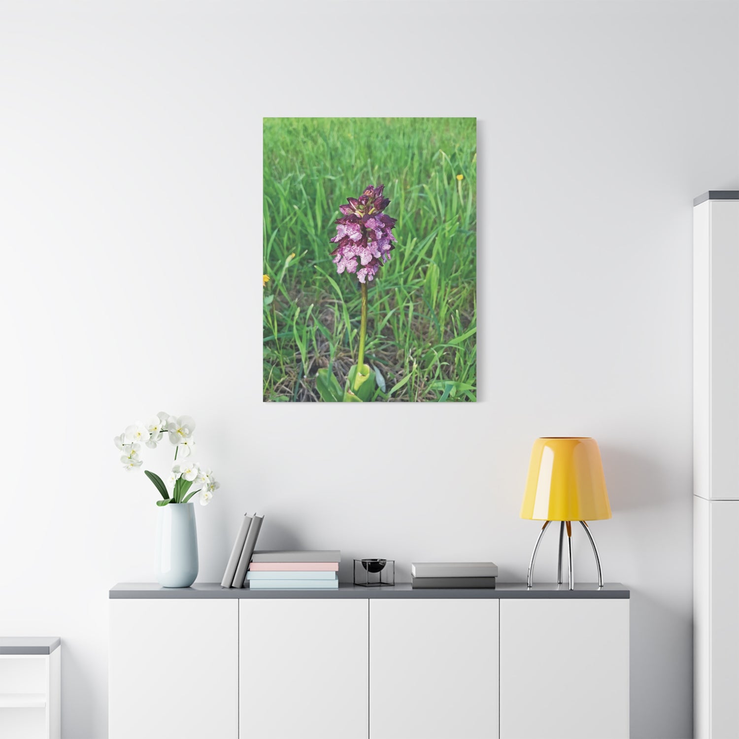 Stretched Matte Canvas - Flower of Orchis Purpurea