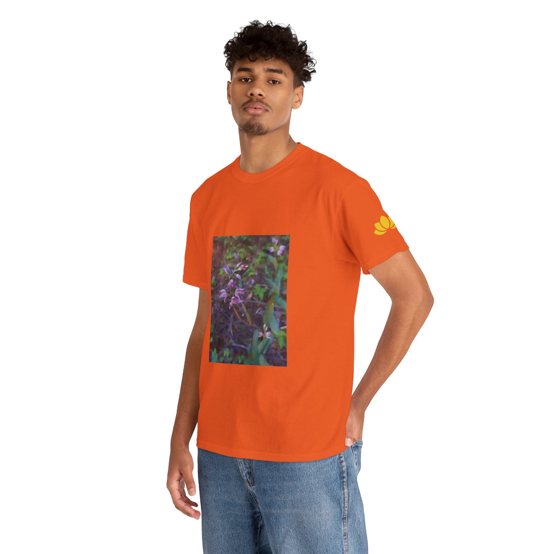 Unisex Heavy Cotton Tee - Flower of Cephalanthera Rubra