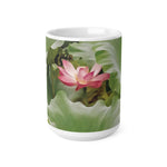 Ceramic White Cup 15oz - Flower of Lotus (Variant 2)