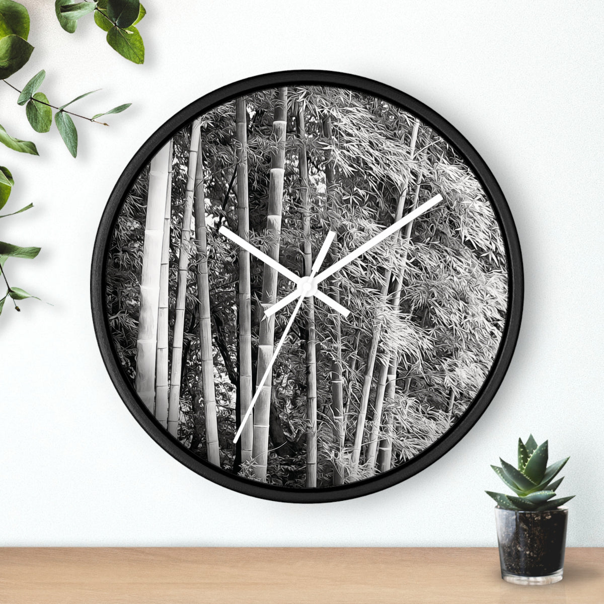 Wall Clock - Bamboo (B&W Variant)