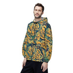 Windbreaker Jacket - Poly Art - Flower of Euphorbia Helioscopia