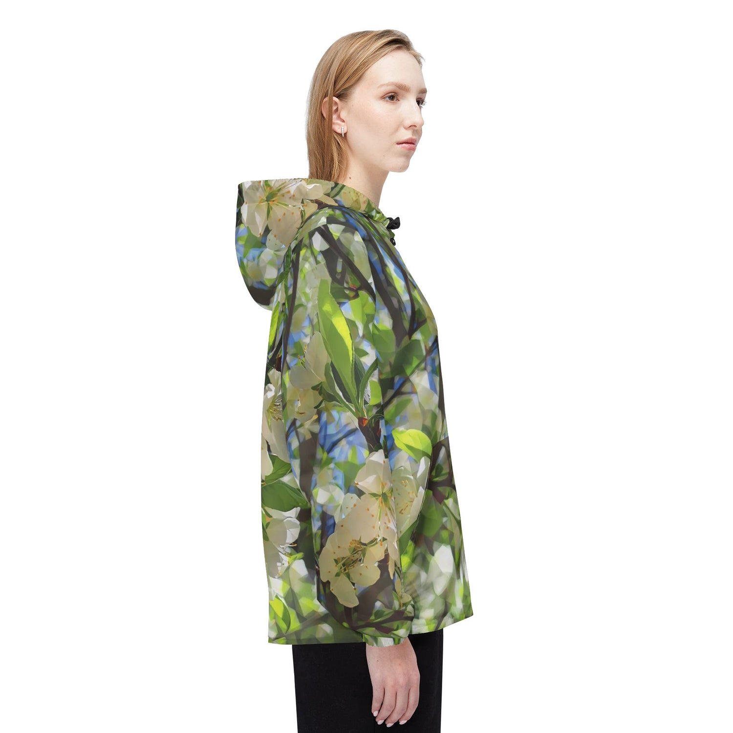 Windbreaker Jacket - Poly Art - Apple's Tree Flower (Variant 1)