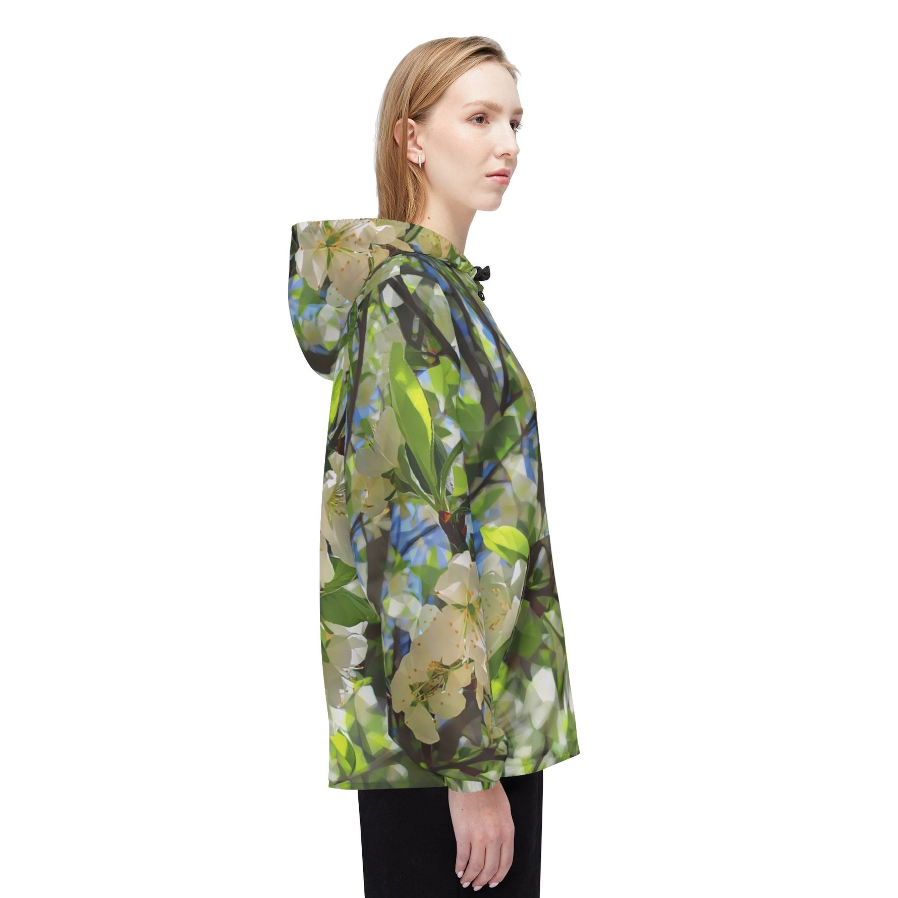 Windbreaker Jacket - Poly Art - Apple's Tree Flower (Variant 1)