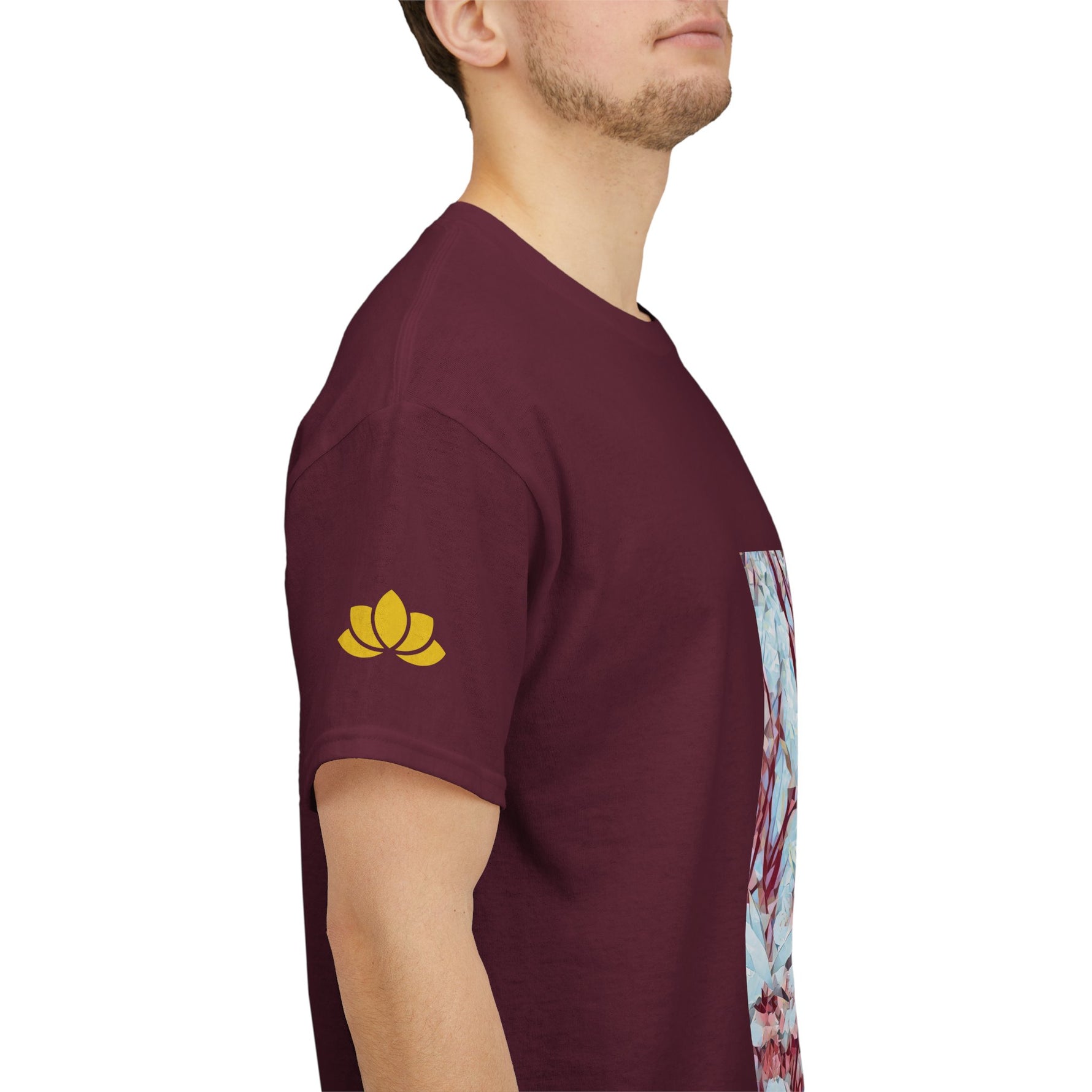 Unisex Heavy Cotton Tee - Poly Art - Apple's Tree Flower (Variant 4)