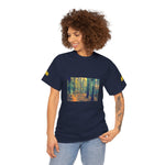 Unisex Heavy Cotton Tee - Poly Art - Forest, a Path (Variant 1)