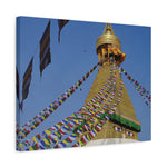 Stretched Matte Canvas - Nepal, Stupa with Buddha's Eyes (Variant 1)