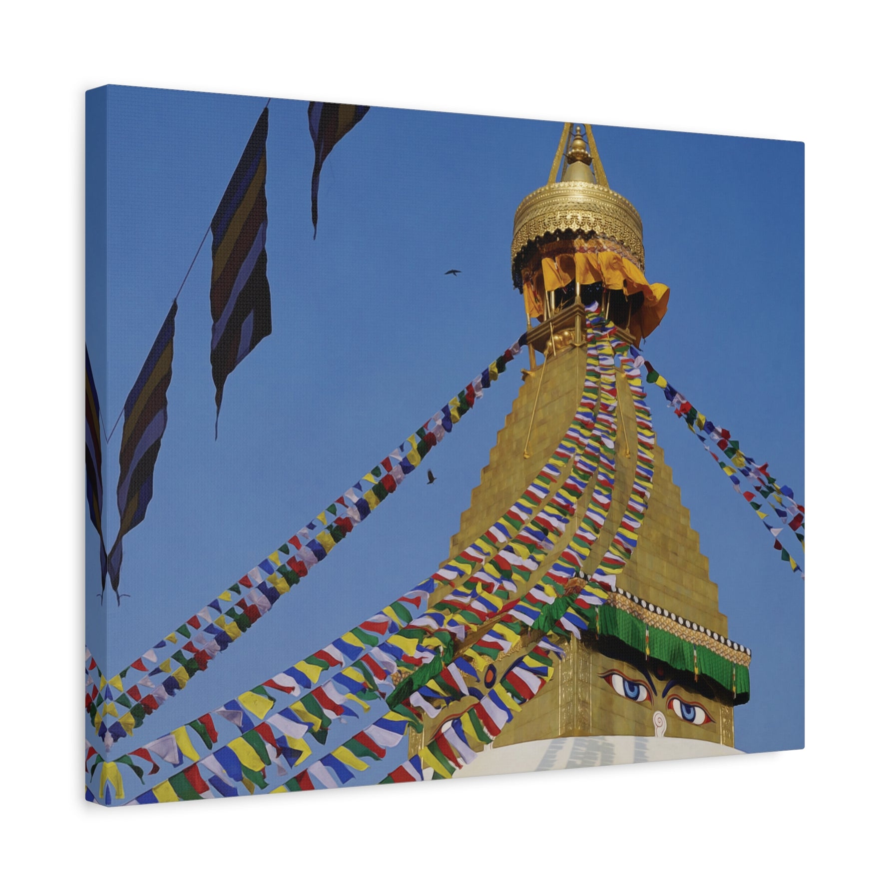 Stretched Matte Canvas - Nepal, Stupa with Buddha's Eyes (Variant 1)