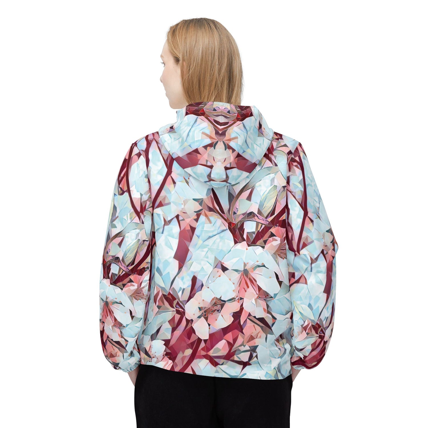 Windbreaker Jacket - Poly Art - Apple's Tree Flower (Variant 4)