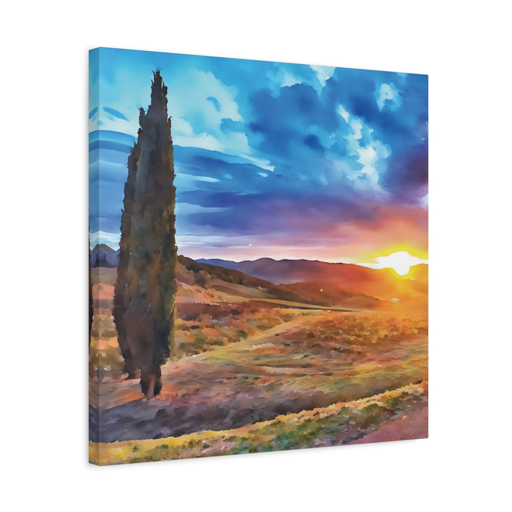 Stretched Matte Canvas - Tuscan Landscape (Variant 2)