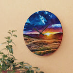 Acrylic Wall Clock - Poly Art - Tuscan Landscape (Variant 2)