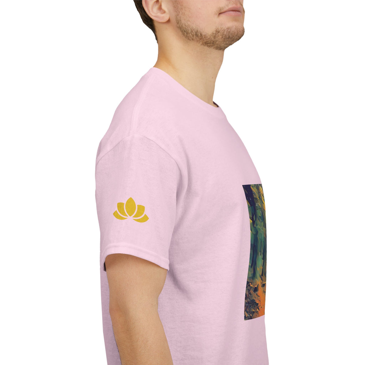 Unisex Heavy Cotton Tee - Poly Art - Forest, a Path (Variant 1)