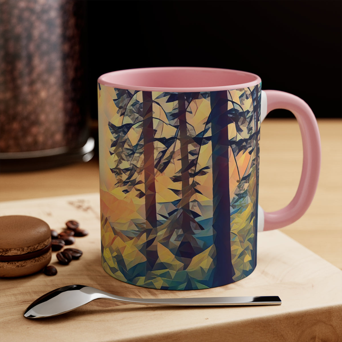 Mug 11oz - Poly Art - Forest Sunset (Variant 2)