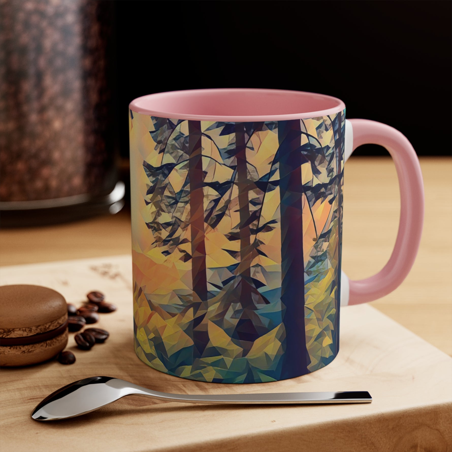 Mug 11oz - Poly Art - Forest Sunset (Variant 2)