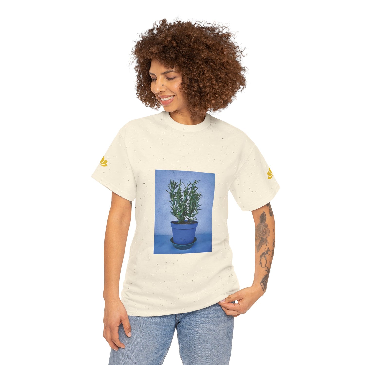 Unisex Heavy Cotton Tee - Rosemary Plant
