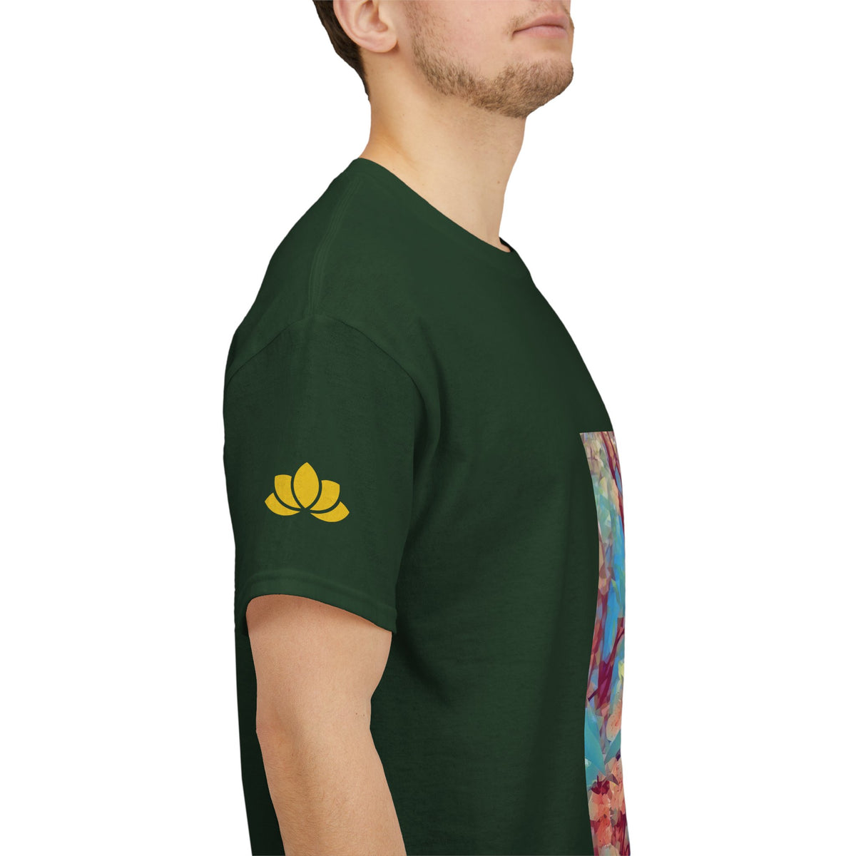 Unisex Heavy Cotton Tee - Poly Art - Apple's Tree Flower (Variant 3)