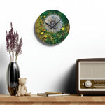 Acrylic Wall Clock - Poly Art - Flower of Dandelion (Variant 2)
