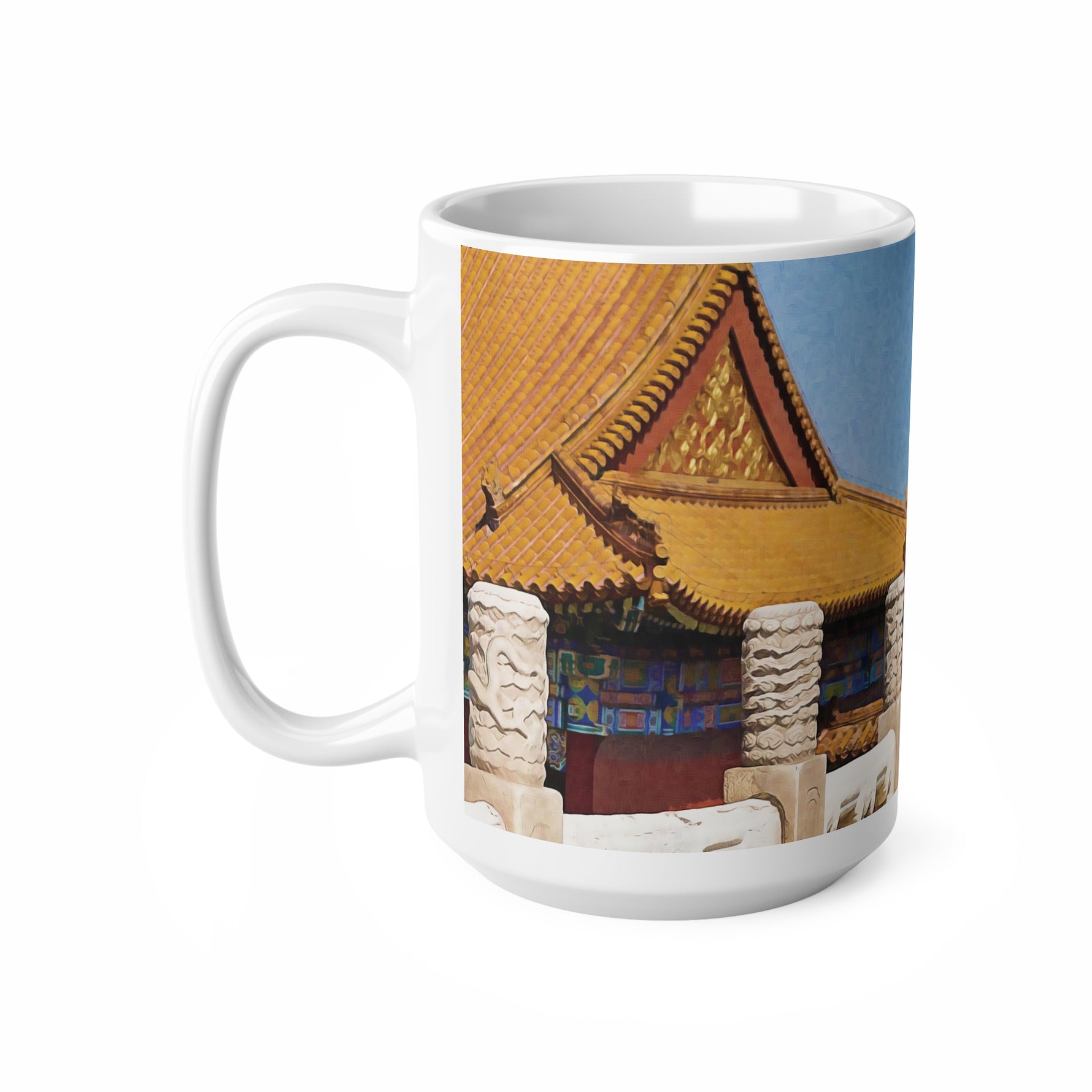 Ceramic White Cup 15oz - China's Beauty (Color Variant)