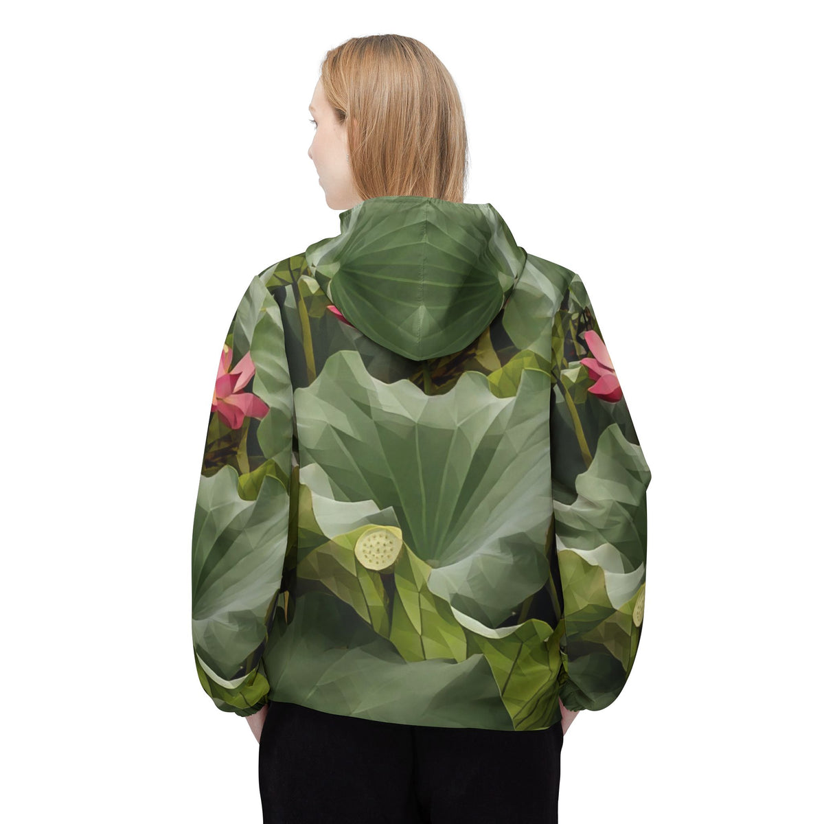 Windbreaker Jacket - Poly Art - Flower of Lotus
