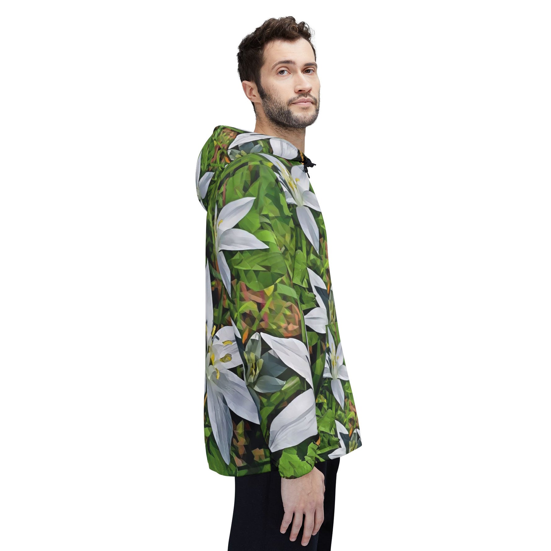 Windbreaker Jacket - Poly Art - Flower of Ornithogalum (Variant 1)