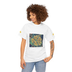 Unisex Heavy Cotton Tee - Poly Art - Flower of Euphorbia Helioscopia