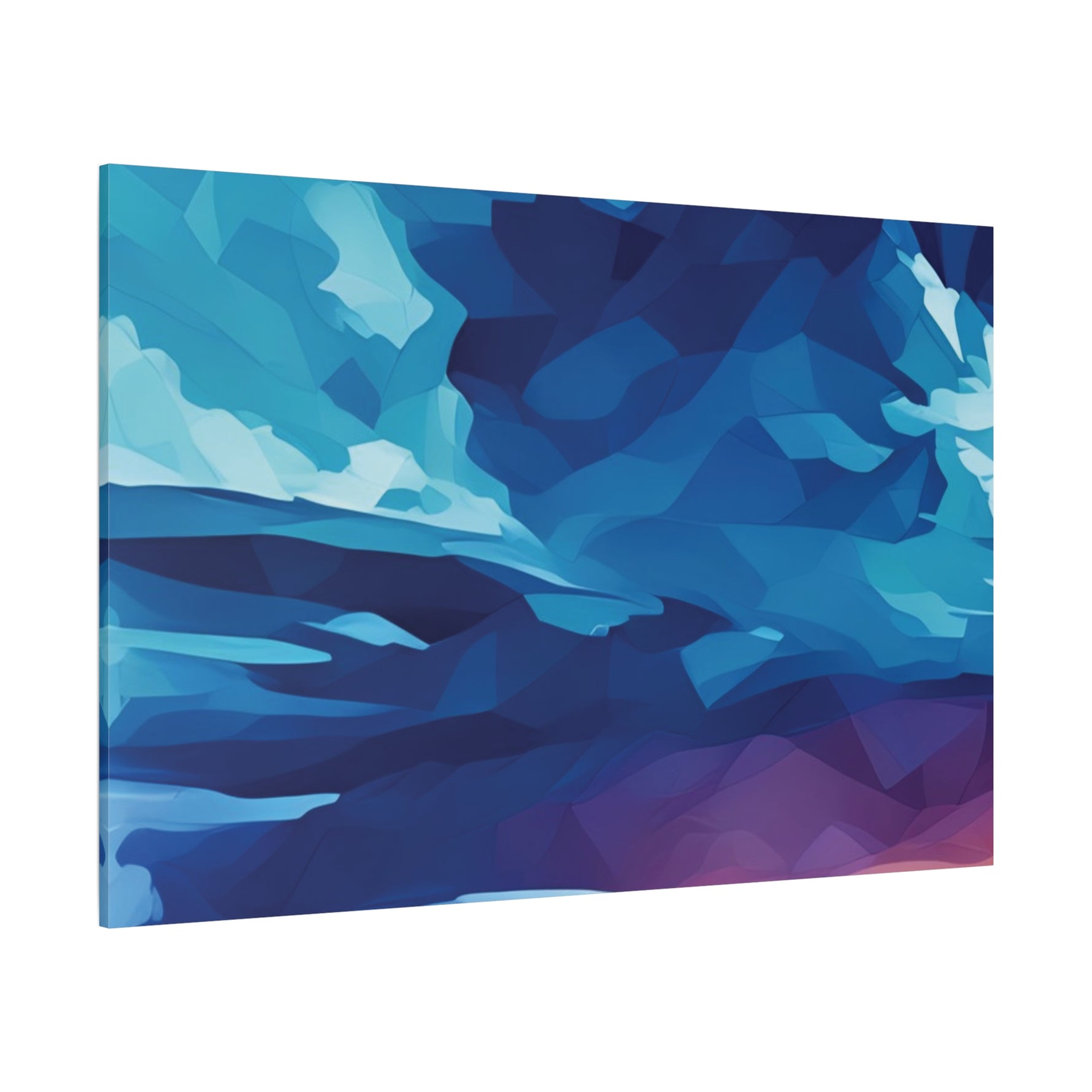 Stretched Matte Canvas - Poly Art - Sunset Sky (Variant 2)