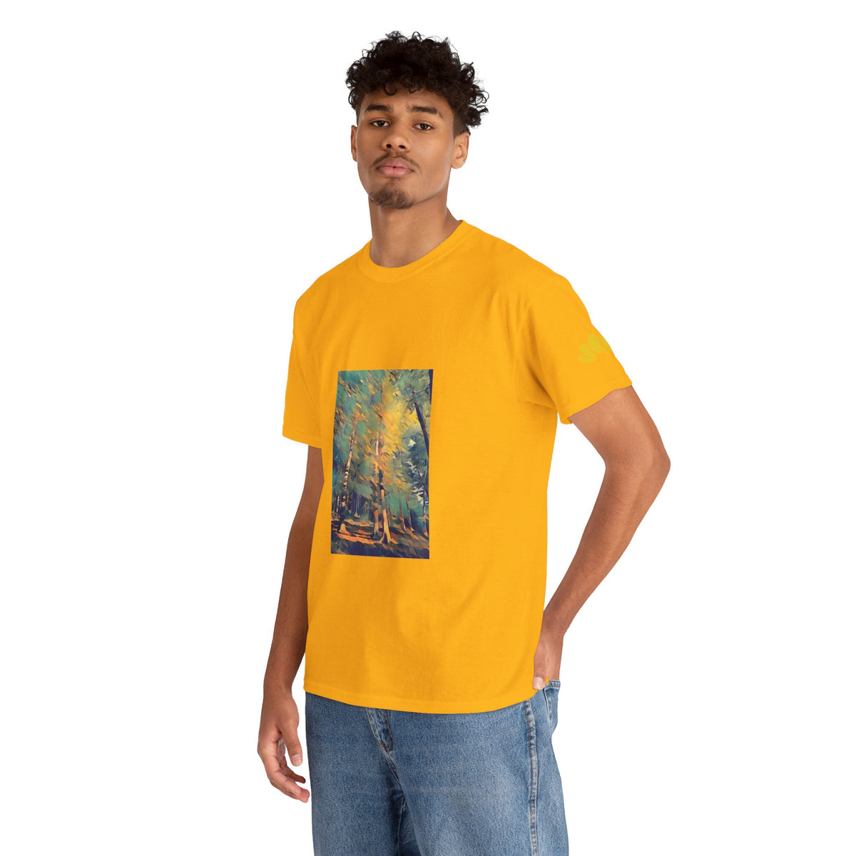 Unisex Heavy Cotton Tee - Poly Art - Forest (Variant 2)