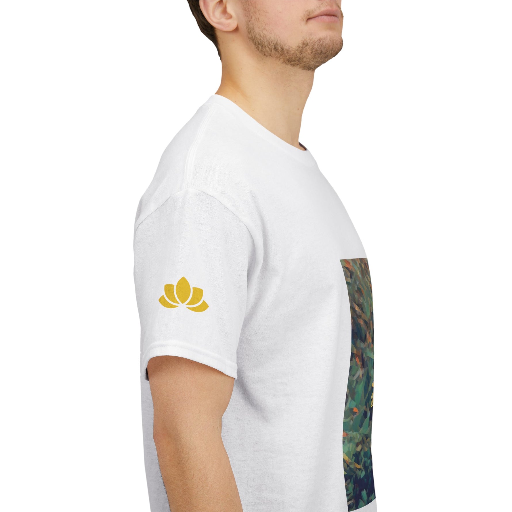 Unisex Heavy Cotton Tee - Poly Art - Flower of Dandelion (Variant 1)