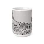 Ceramic White Cup 15oz - China's Beauty (B&W Variant)