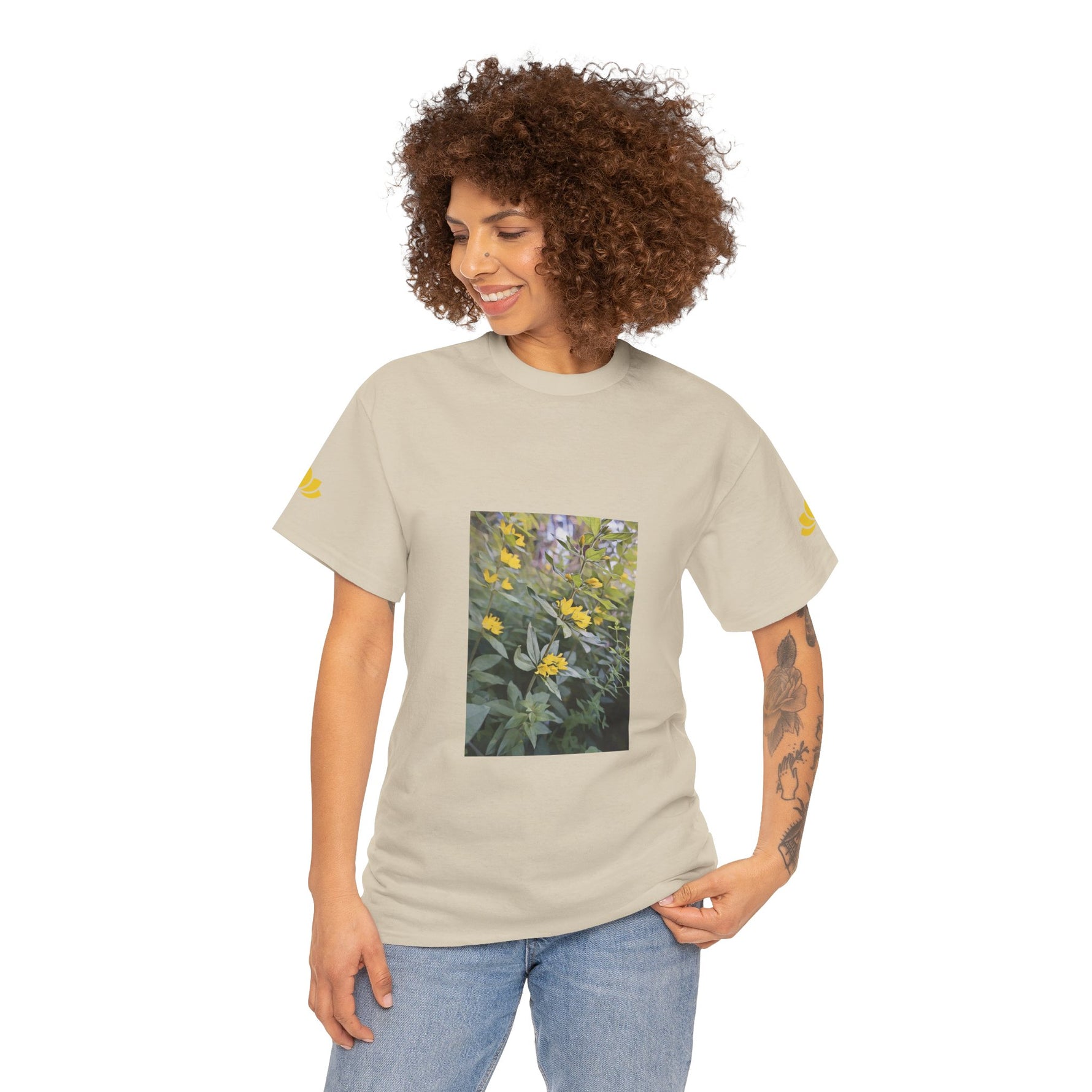 Unisex Heavy Cotton Tee - Poly Art - Flower of Lysimachia