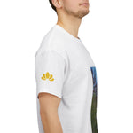 Unisex Heavy Cotton Tee - Flower of Lavender with Bombus