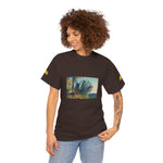 Unisex Heavy Cotton Tee - Poly Art - Fir Pinecone