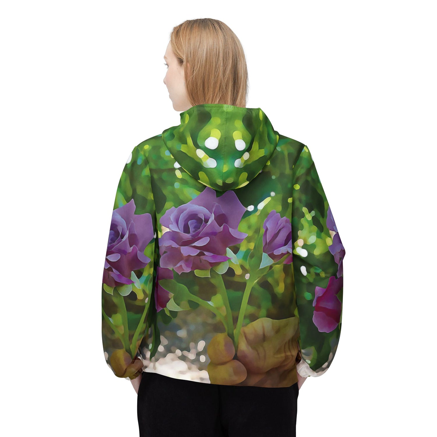 Windbreaker Jacket - Flower of Rose, Small Bouquet