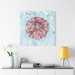 Stretched Matte Canvas - Poly Art - Flower of Dahlia (Variant 2)