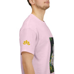 Unisex Heavy Cotton Tee - Poly Art - Flower, White