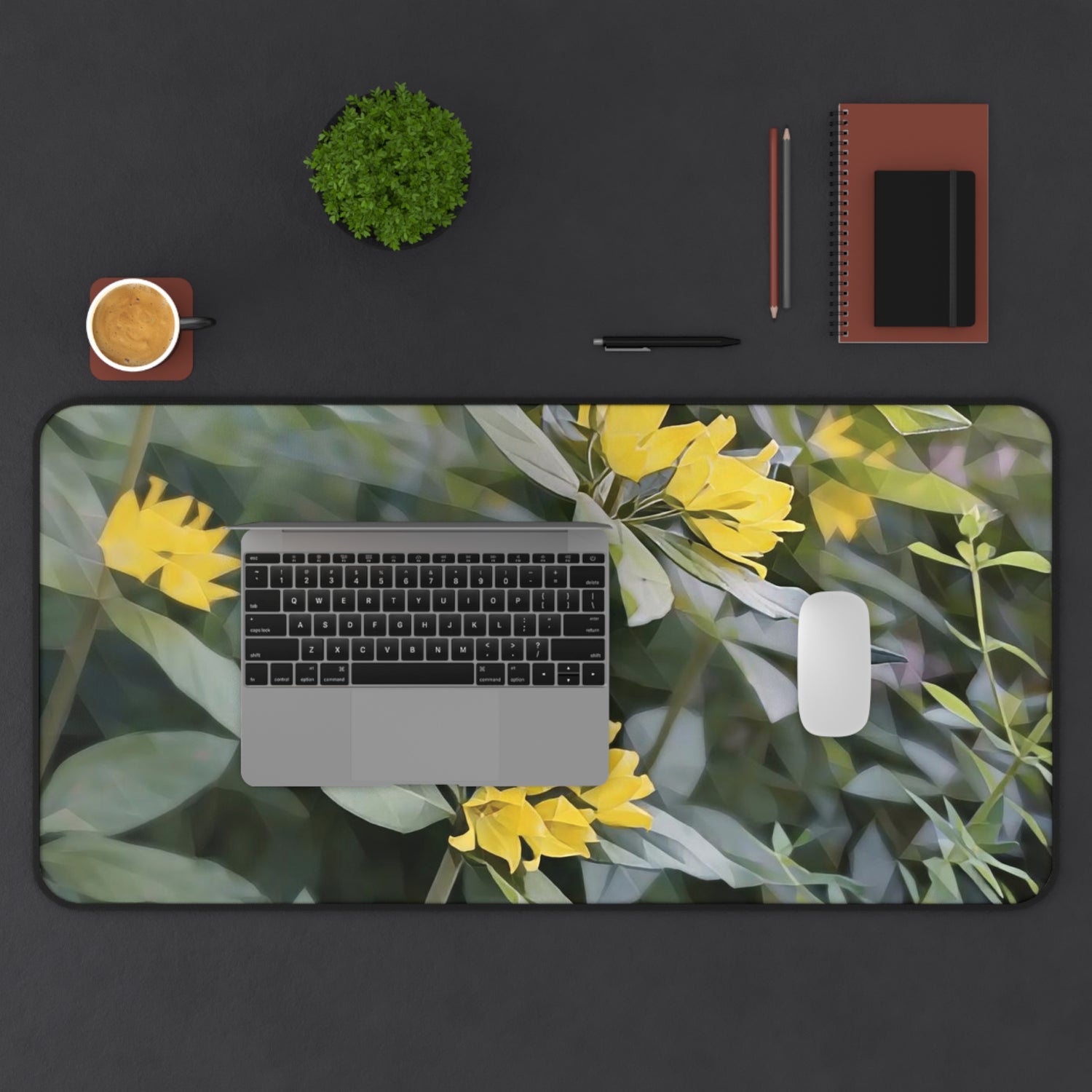 Desk Mat - Poly Art - Flower of Lysimachia (Variant 2)