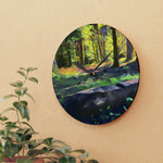 Acrylic Wall Clock - Poly Art - Forest (Variant 09)