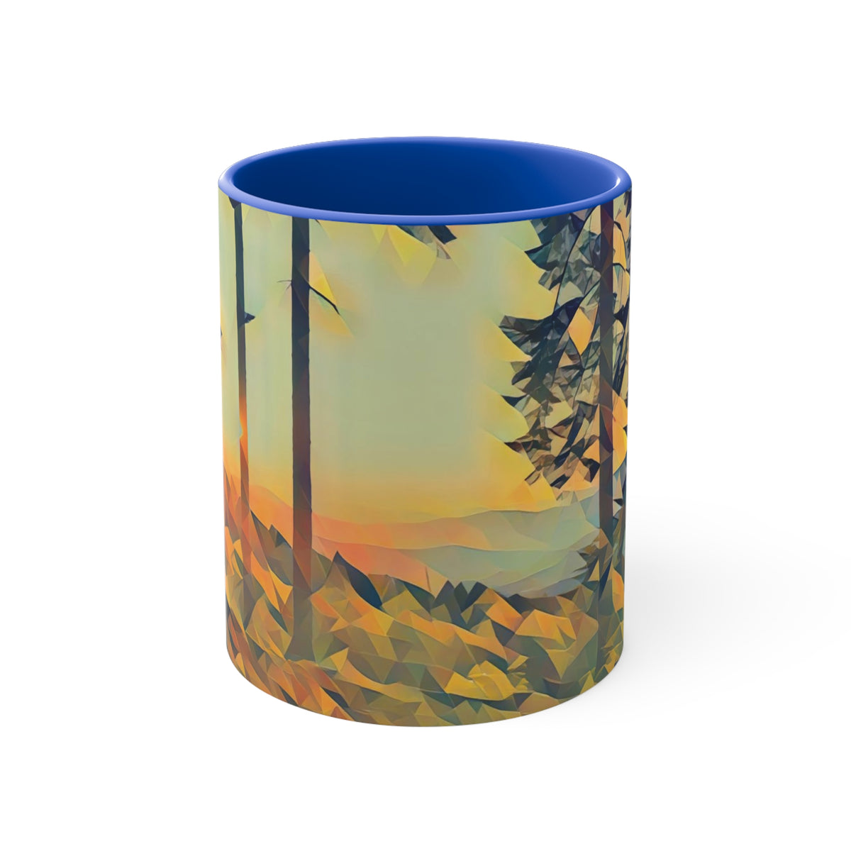 Mug 11oz - Poly Art - Forest Sunset (Variant 1)