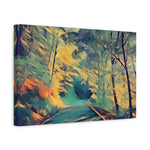 Stretched Matte Canvas - Poly Art - Forest (Variant 07)