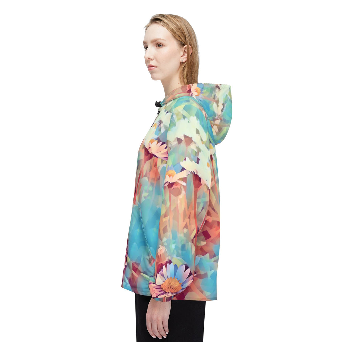 Windbreaker Jacket - Poly Art - Flower of Daisies (Variant 3)