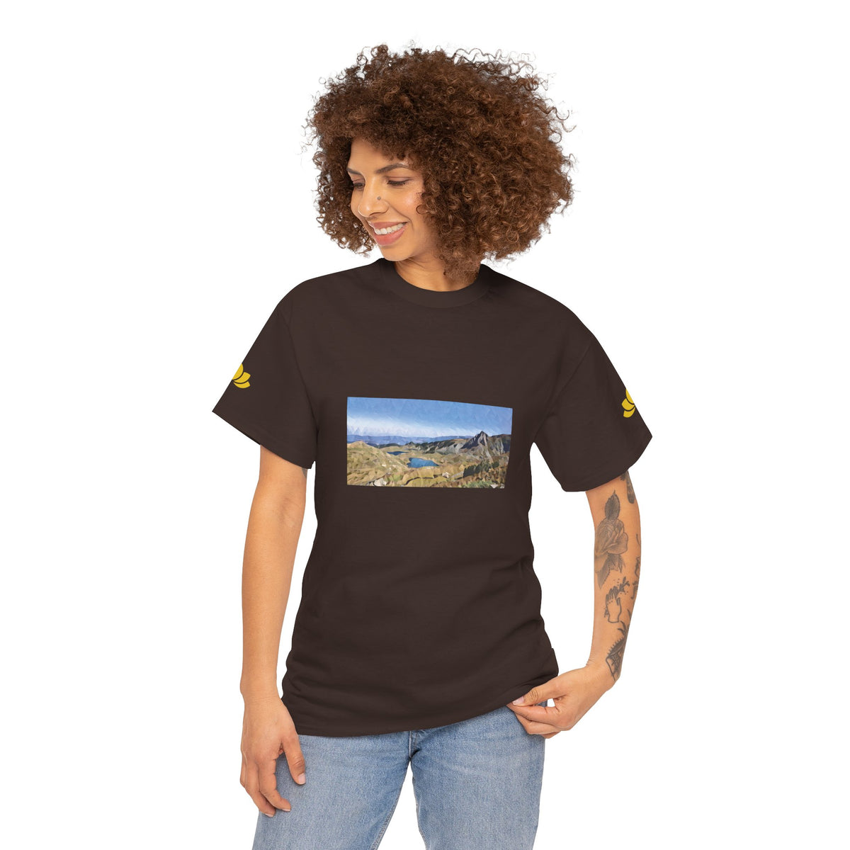 Unisex Heavy Cotton Tee - Poly Art - Rila Lakes