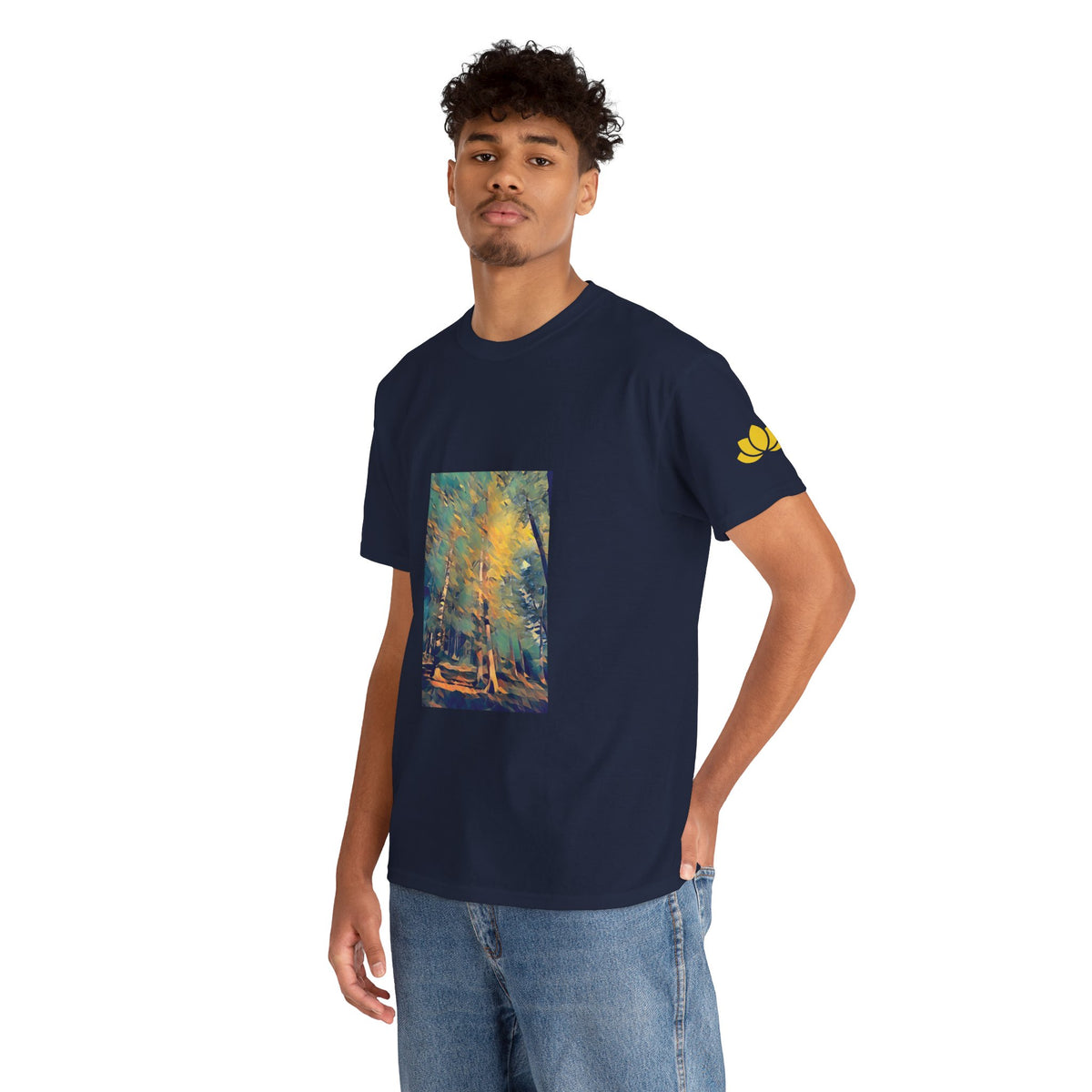 Unisex Heavy Cotton Tee - Poly Art - Forest (Variant 2)