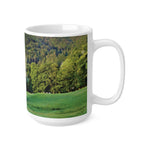 Ceramic White Cup 15oz - Tree in a lawn
