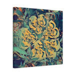 Stretched Matte Canvas - Poly Art - Flower of Euphorbia Helioscopia