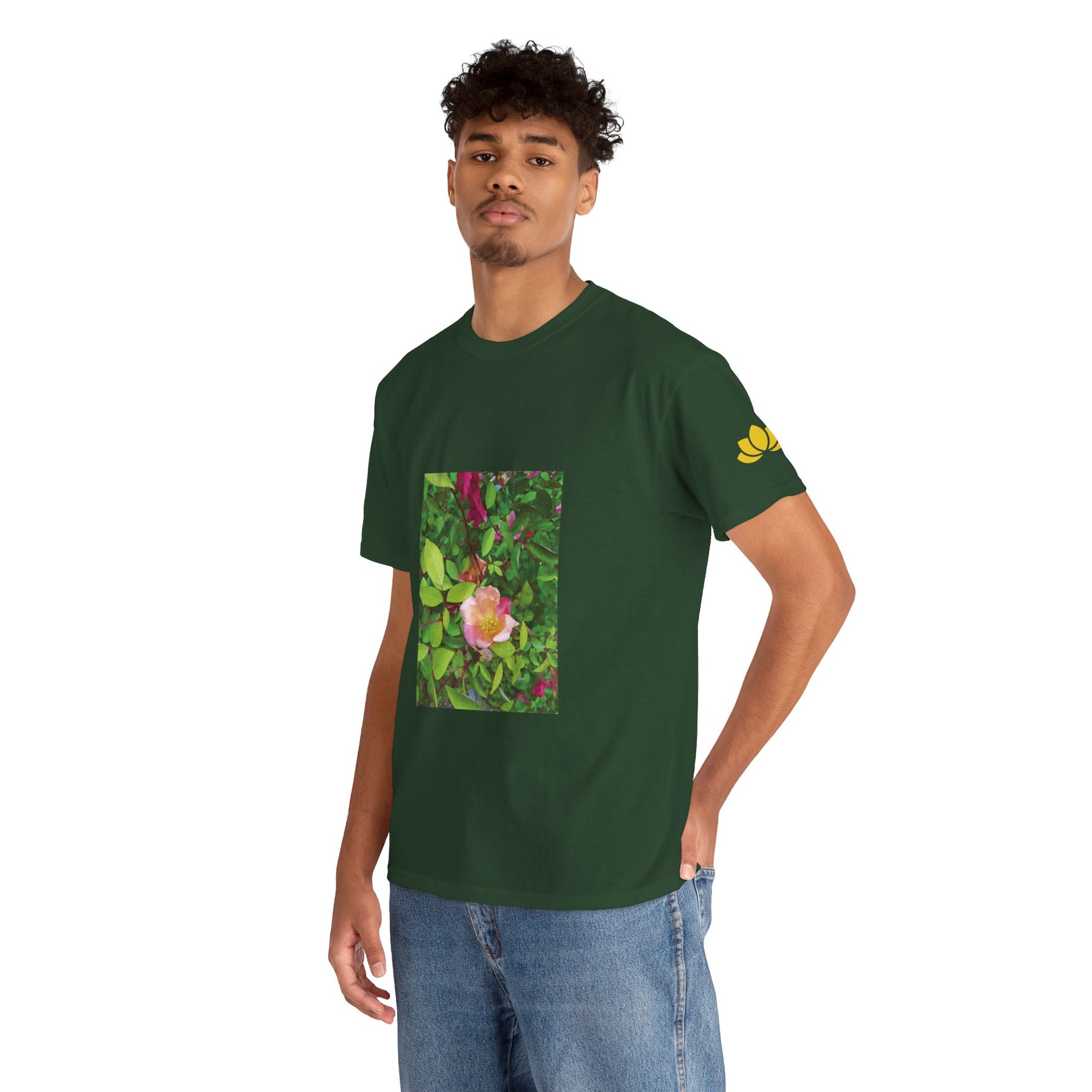 Unisex Heavy Cotton Tee - Flower of Rose