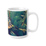 Ceramic White Cup 15oz - Poly Art - Flower of Daisies (Variant 5)