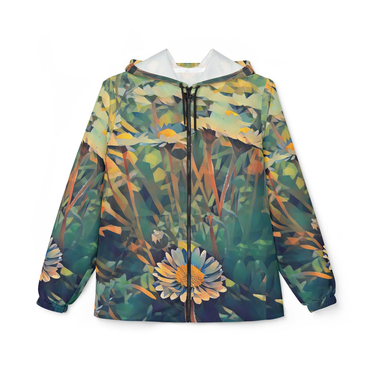 Windbreaker Jacket - Poly Art - Flower of Daisies (Variant 2)
