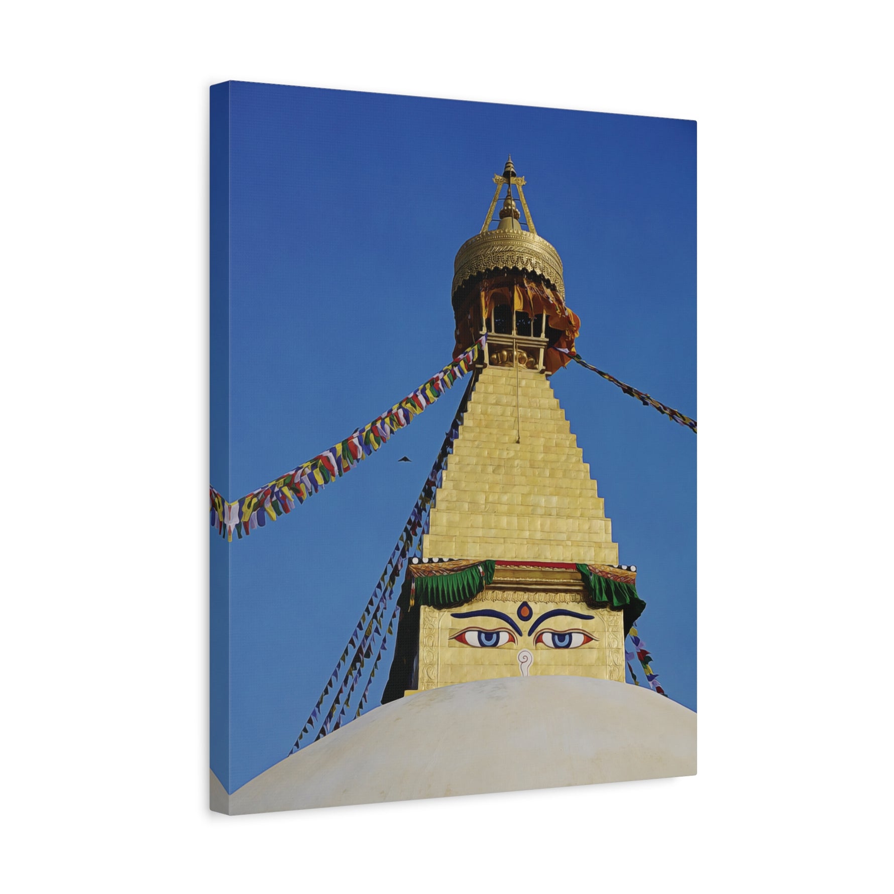 Stretched Matte Canvas - Nepal, Stupa with Buddha's Eyes (Variant 4)