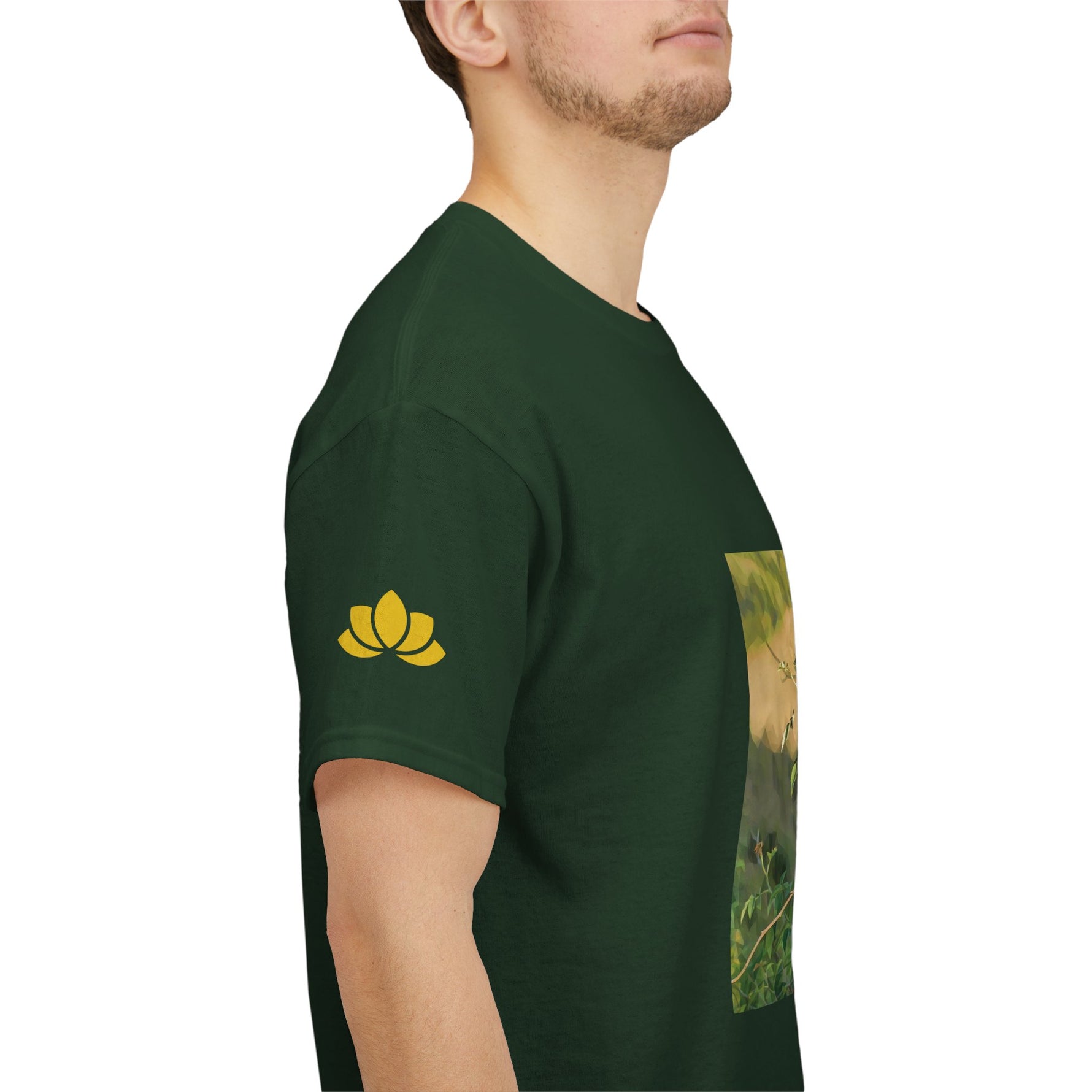 Unisex Heavy Cotton Tee - Poly Art - Rosehip Plant